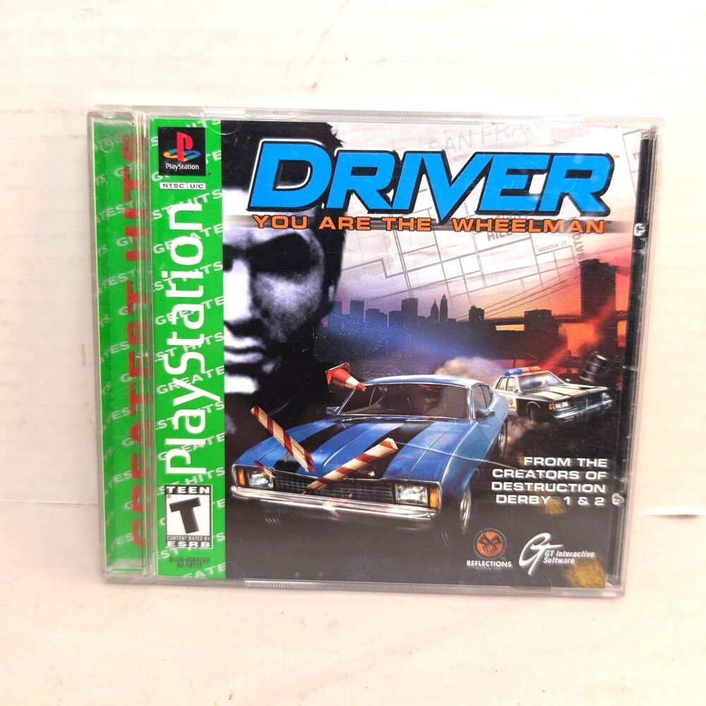 Vintage Driver (Sony PlayStation 1, 1999, PS1) CIB Complete Tested & Working